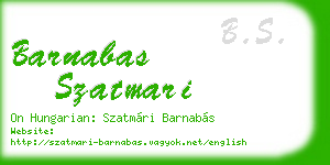 barnabas szatmari business card